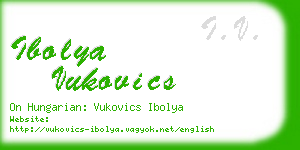 ibolya vukovics business card